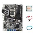B75 Eth Mining Motherboard 8xpcie Usb Adapter+cpu+sata Cable