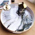 1pcs European Retro Mirror Jewelry Storage Tray Bedroom Storage Tray