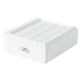 Desktop Storage Box Morandi Color Drawer Cosmetic Box(white)