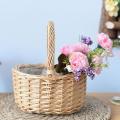 Flower Basket Wicker Handheld Basket Storage Basket