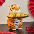 Tiger Statues Storage Box Animal Sculptures Living Room Decor Home A