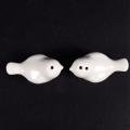 2 Set Of Love Birds Ceramic Salt and Pepper Shakers Favors - White