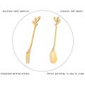 Stainless Steel Fork and Spoon Set, Ice Cream Tea Coffee Spoon