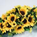 Floral Swag Artificial Flowers Sunflower Eucalyptus Wreath for Mirror