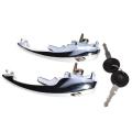 1 Pair Left Right Outer Door Handles with 2 Keys for -super Beetle