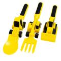 Children's Car Tableware Bulldozer Excavator Shovel 3-piece Cutlery
