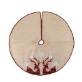 Christmas Tree Skirt Supplies Snowflake Double Deer Tree Skirt Linen