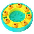 Dog Toys Turntable Slow Feeder Toy Interactive Leaking Food -blue