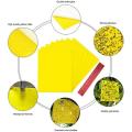 100pcs Sticky Fly Trap Paper Yellow Traps Dual-sided 20x15cm