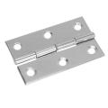 2.5 Inches Long 6 Mounting Holes Stainless Steel Butt Hinges 20 Pcs