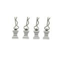 4pcs R-type Body Shell Clips Pin with Aluminum Mount Set,silver