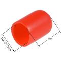 100pcs Rubber End Caps 12mm Id Pvc Round Tube Bolt Cap Cover Red