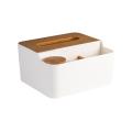 Tissue Box with Cover Home Storage Organizer for Toilet, Bedroom-b