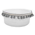 Ball Cotton Rope Woven Basket Nordic Style Debris Storage Box Grey