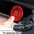 Car Start Engine Button Cover for Kia Carnival Ka4 2020-2022 Silver