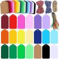 200 Pcs 20 Colors Gift Tags Sign with String Party Favor Paper Tags