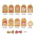 100pcs Christmas Gift Tags-kraft Hang Labels with Twine String