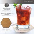 16pcs for Drinks Absorbent with Holder Marble Design Ceramic Coaster
