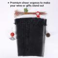 30pcs Black Organza Wine Bottle Bags, with Drawstring for Halloween