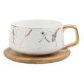 Luxury Gold Inlay Ceramic Marble Mug Coffee Mugs Ceramic Latte Mug B