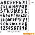 10 Sheets Letter Number Stickers for Mailbox, Door (black, 1 Inch)