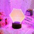 3d Night Led Light Lamp Base with 4 Clear Acrylic Sheets,remote