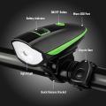 Bike Lights Set with Horn 1400lm Usb Rechargeable Headlight,green