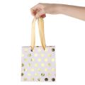 Small Gift Bags with Ribbon Handles(gold Silver Metallic 8 Pack)