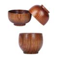 4 Pieces Wooden Handmade Bowl and Spoon Kitchen Tableware