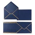 100 Pack A7 Envelopes V Flap Envelopes with Gold Borders (dark Blue)