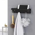 6 Hooks Wall Rack Shelf Clothes Towel Coat Hanger Key Chain Shelf