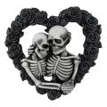 Skeleton Couple House Number Black Rose Garland Pendant Ornament