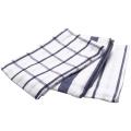 3piece Blue White Plaid Striped Tea Towel Kitchen Towel Napkin Cloth