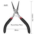 2pack Bent Chain&round Nose Pliers for Crafting Repair,jewelry Making
