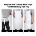 4 Pack Bib Aprons with 2 Pockets Adjustable Chef Apron , White