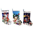 3 Pack Christmas Stockings, for Family Holiday Decor, Santa Claus/elk