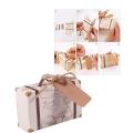 50pcs Candy Box, Vintage Kraft Paper with Tags and Rope for Wedding