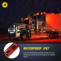 2pcs 24v 3.9inch 3 Led Truck Trailer Red Light Led Side Marker Lights