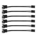6pcs 4pin Pwm to 3pin Standard Fan Adapter Cable