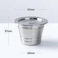 304 Stainless Steel Refillable Coffee Capsule Shell Instant Filling