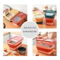 Foldable Rice Bucket Kitchen Insect-proof Grains Storage Box Pink