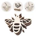 10 Pcs Bee Wooden Ornaments Unfinished Wooden Cutouts Crafts