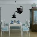 Creative Diy Acrylic Coffee Cup Teapot 3d Wall Clock Decorative Clock