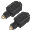 2x Mini Optical Audio Adapter 3.5mm Female Jack to Digital Male Plug