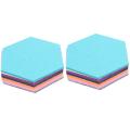 Set Of 18 Hexagon Felt Pin Board Self Adhesive Memo 5.5x5x0.2 Inches