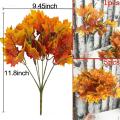 5 Artificial Maple Leaves Branches Autumn Leaves Fall Decorations