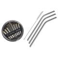 3 Pcs Stainless Steel Metal Drinking Straw Straws + 1 Cleaner Brush