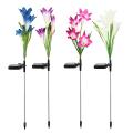 Solar Flowers Decorative Lights, 4 Pack 16 Lily Lights Waterproof