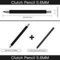 2 Pcs 5.6mm Lead Holder Automatic Mechanical Pencil,6pcs Lead Refills