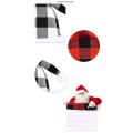 4pcs Santa Claus Christmas Hats Red Black Plaid for Home Decoration